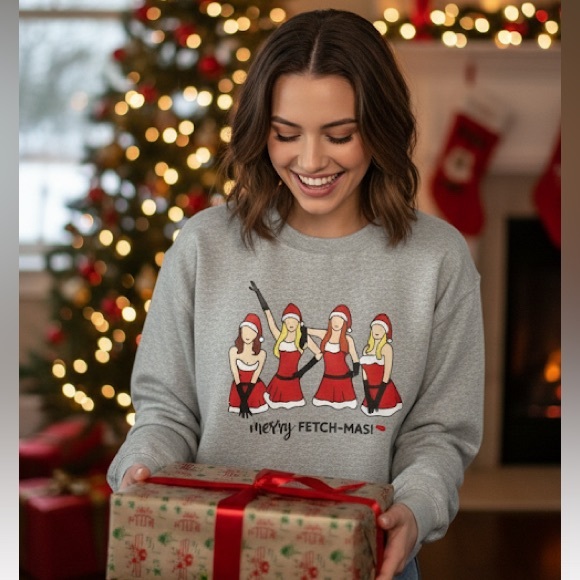 Merry Fetchmas Screenprint Sweatshirt - Picture 1 of 5